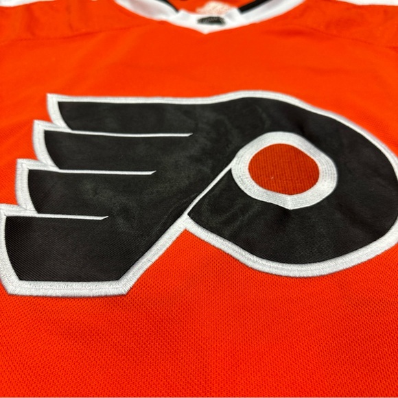 Adidas Philadelphia Flyers NHL Orange Home Jersey W/ Fight Strap Carter Hart #79 - Picture 7 of 12